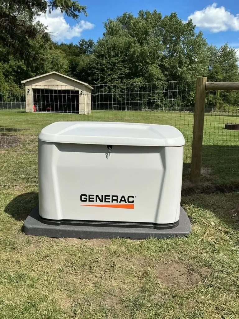 Professionally installed automatic residential backup generator in Berkley, Michigan.